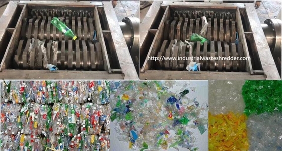 Un bon prix. Protection automatique de surcharge de déchiquetage de plastique de balle de bouteilles axe de rebut de machine de double en ligne