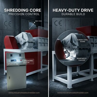 Un bon prix. Déchiqueteuse industrielle à arbre unique pour déchets, machine de recyclage compacte multi-matériaux avec système d'écran à changement rapide en ligne